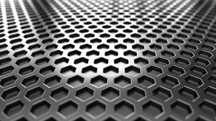 Black and white Hexagonal abstract metal background