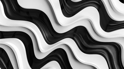 Foto op Aluminium White and Black color retro groovy background presentation design © Swaroop
