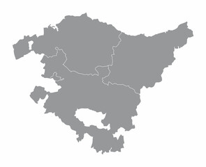 Basque Country region map - obrazy, fototapety, plakaty