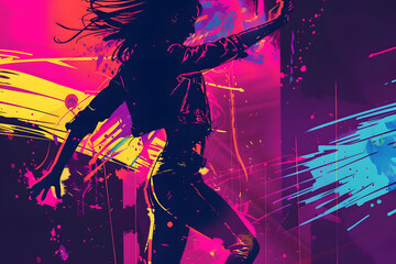 Groove & Glanz: Dynamische Illustration für Flyer- und Plakatdesigns