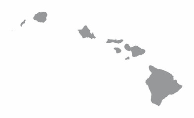 Hawaii counties map - obrazy, fototapety, plakaty