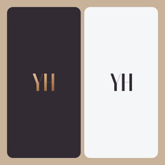 YH logo design vector image