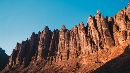 A rocky mountain in Wadi Disah, Saudi Arabia
