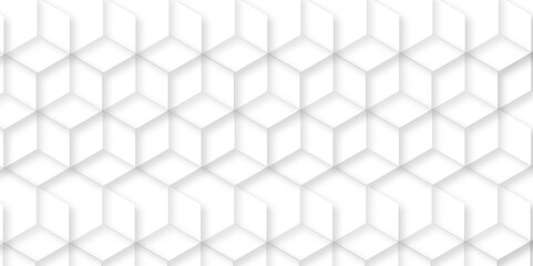 abstract modern hexonal grid pattern ceramic tiles wall and floor background. White and gray paper shape design. Texture surface.metal background. mosic geometry style concept.	