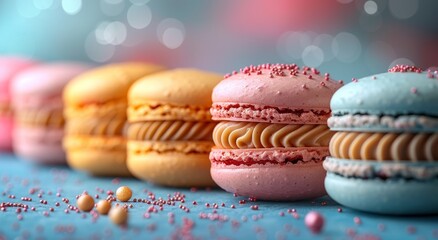 Vibrant macaroons bring a burst of sweetness and color to any bake sale, making them the perfect finger food for any indoor event