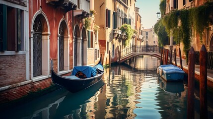 Canals of Venice in Italy - obrazy, fototapety, plakaty