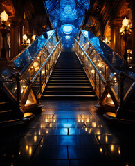 Staircase in the luxury hotel