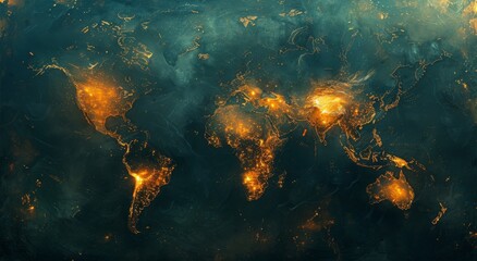 Fototapeta na wymiar Captivatingly detailed screenshot of a world map, inviting exploration and evoking a sense of wanderlust