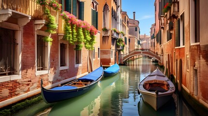 Canals of Venice, Italy - obrazy, fototapety, plakaty