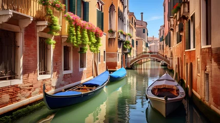 Küchenrückwand glas motiv Canals of Venice, Italy © I