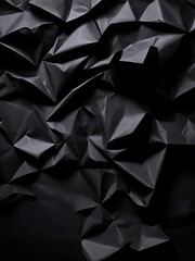 Obraz premium black crumpled paper texture background