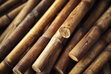 Close up of bamboo sticks