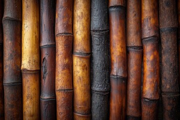 Close up of bamboo sticks