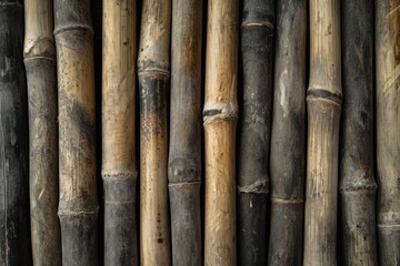 Close up of bamboo sticks