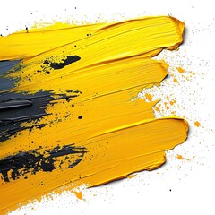 Vibrant Yellow Acrylic Stroke