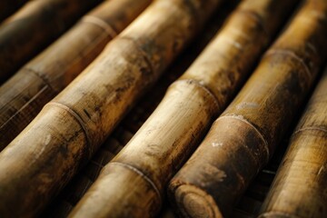 Close up of bamboo sticks