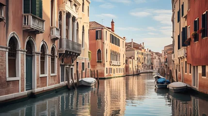 Wandcirkels tuinposter Panoramic view of canal in Venice, Italy © I