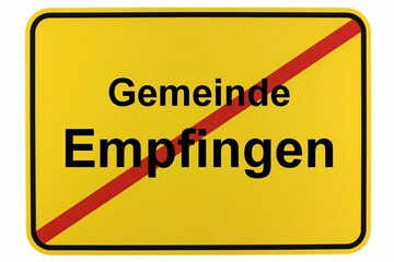 Illustration eines Ortsschildes der Gemeinde Empfingen im Schwarzwald