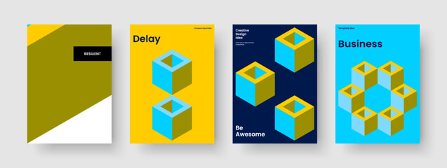 Fototapeta premium Geometric Report Layout. Modern Brochure Template. Creative Book Cover Design. Banner. Background. Poster. Flyer. Business Presentation. Pamphlet. Newsletter. Leaflet. Portfolio. Brand Identity