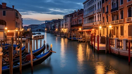 Fotobehang Panoramic view of the Grand Canal in Venice, Italy. © I