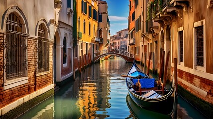 Fototapeta na wymiar Venice, Italy. Panoramic view of the Grand Canal