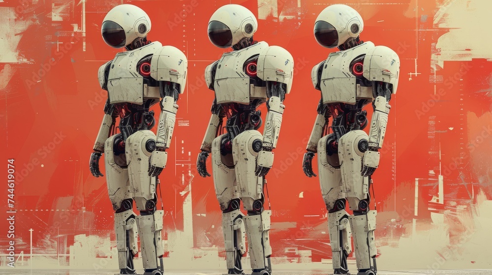 Poster Robots isolated 