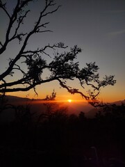 sunset in the mountains