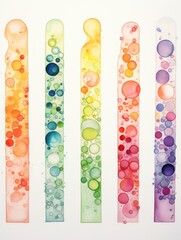 Four Different Colored Toothbrushes in a Row. Printable Wall Art.