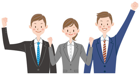 就職活動　新入社員たち　新社会人