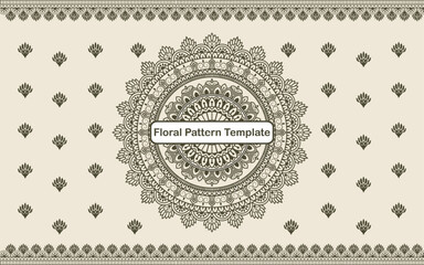 Elegant pattern template design. Vector pattern layout.