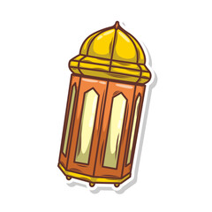 Hand draw islamic lantern for ramadhan kareem 