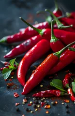 Keuken spatwand met foto red hot chili peppers © toomi123