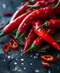 Keuken spatwand met foto red hot chili peppers © toomi123