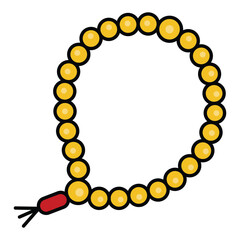 Obraz premium Beads used for the recitation of divine names, aiding in spiritual reflection and mindfulness.