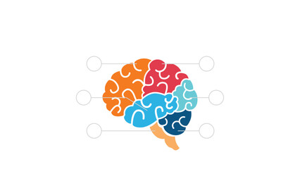 Brain infographic presentation layout fully editable.