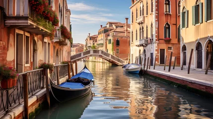 Papier Peint photo Gondoles Panoramic view of the Grand Canal in Venice, Italy