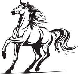 Obraz na płótnie Canvas horse animal silhouette vector illustration