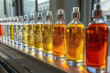 Several skincare product packaging for brand advertising professional photography