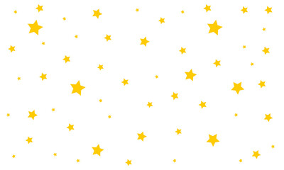 Stars and confetti cartoon gold