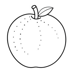 Vector of Sapota coloring pages for kids