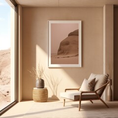 Comfortable living room with stylish furniture and elegant design in a luxury apartment