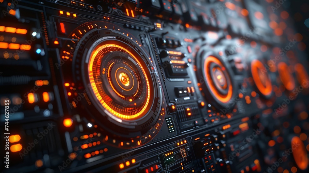 Poster Artificial Intelligence concept, Deep Learning, Graphical User Interface (GUI)