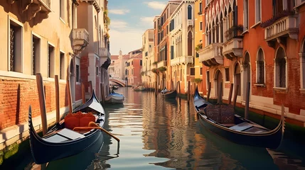 Tischdecke Canal in Venice, Italy. Panoramic view of the city © I