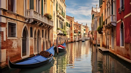 Foto op Canvas Canal in Venice, Italy. Panoramic view of the city. © I