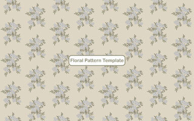 Luxury floral pattern template design. 