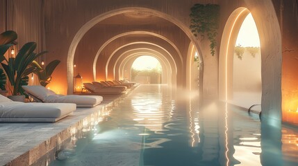 Obraz na płótnie Canvas Luxury spa resort. Generative AI.