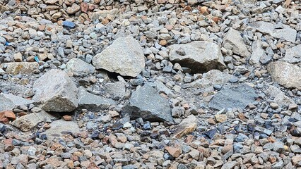 a pile of rocks and gravel is shown in this photo