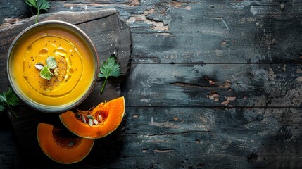 Hearty Vegetable Soup with Pumpkin, Carrot, and Pepper