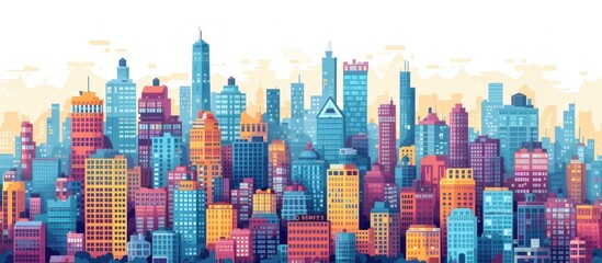 Obraz premium Panorama of the city pattern