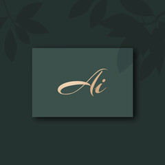 Ai logo design vector image